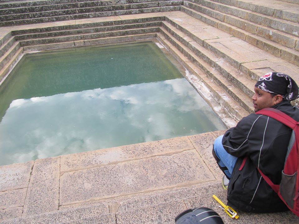at the Temple Pond at Nandi Hills